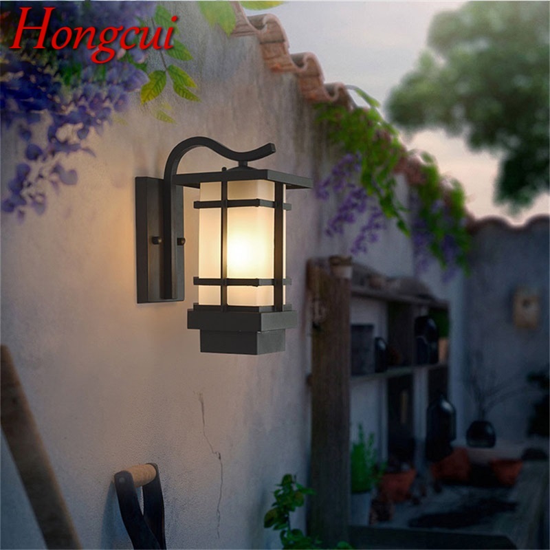 Hongcui-옥외 벽 조명, 돌출 클래식 LED 램프, 방수 IP65, 홈 장식, 베란다